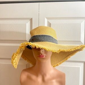 C.C adjustable string straw hat